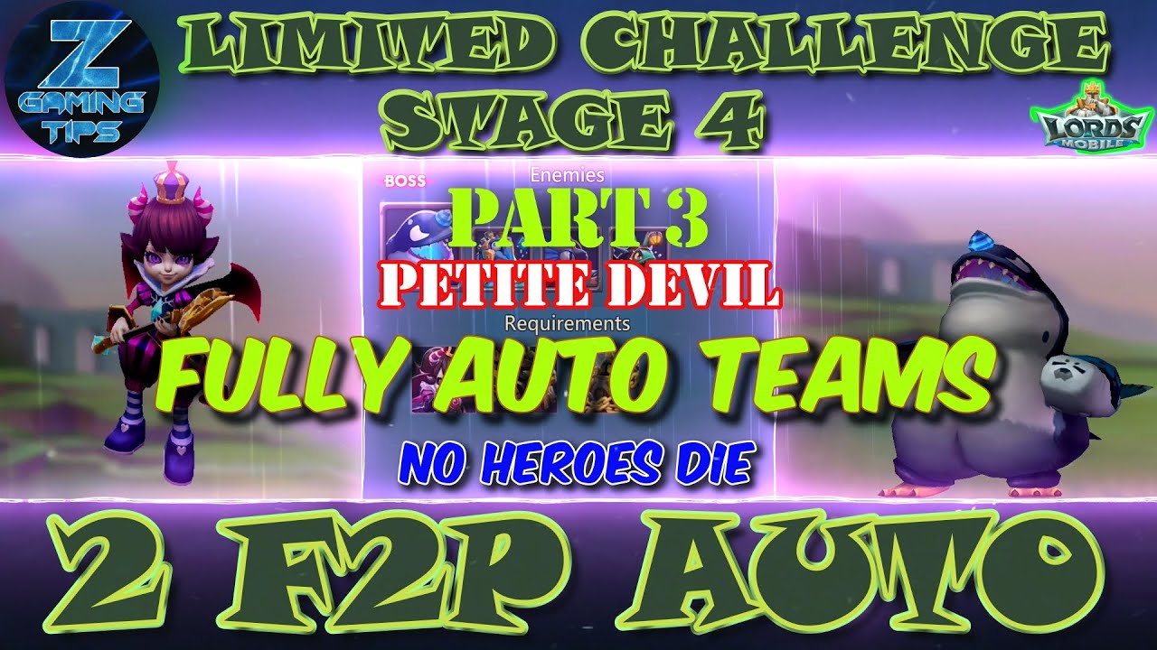 Petite Devil Limited Challenge Stage 4 | Trick vs Tricks Stage 4 (2 Fully Auto Teams) Shield Up