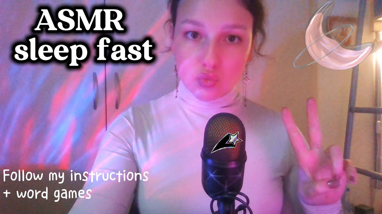 ASMR🕯️Follow my instructions + word games (with opened and closed eyes)