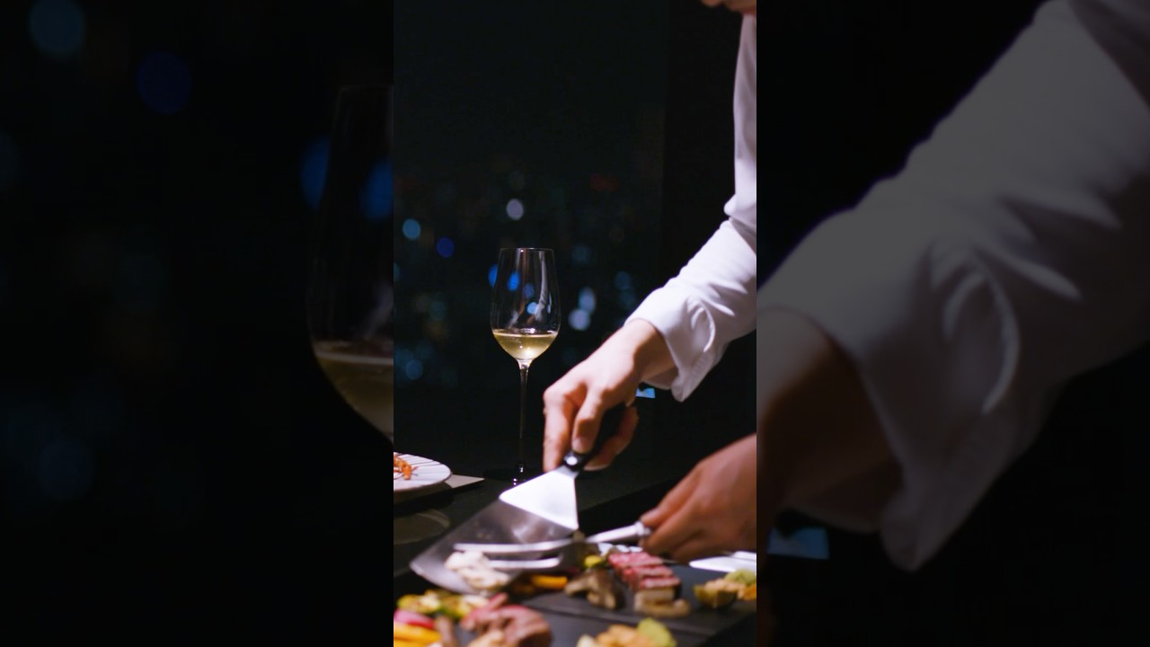 Romantic Dining at Kura- Teppanyaki | Conrad Osaka 🍱 #shorts #restaurant #travel