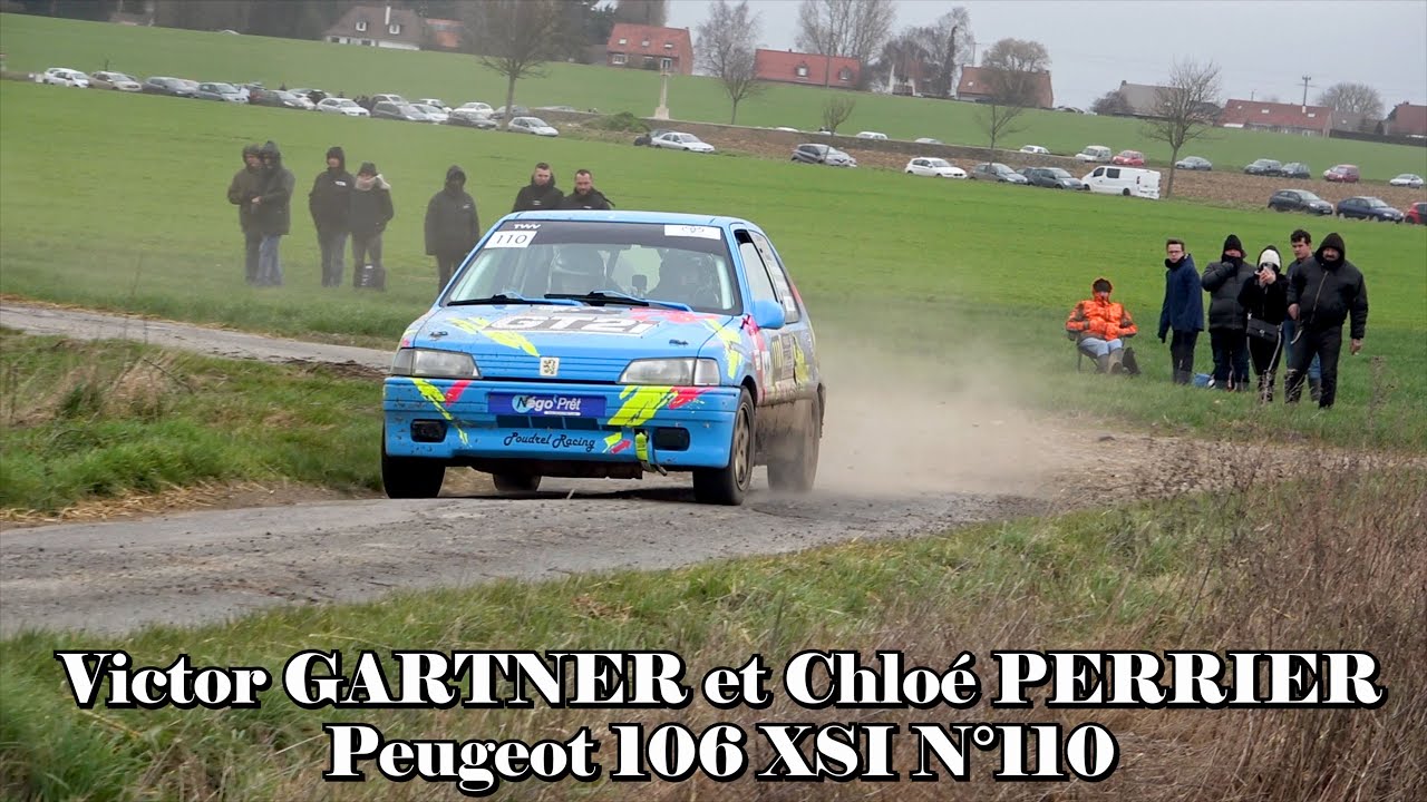 Finale coupe France des Rallyes 2022 à Béthune Peugeot 106 XSI N°110 Victor GARTNER et Chloé PERRIER