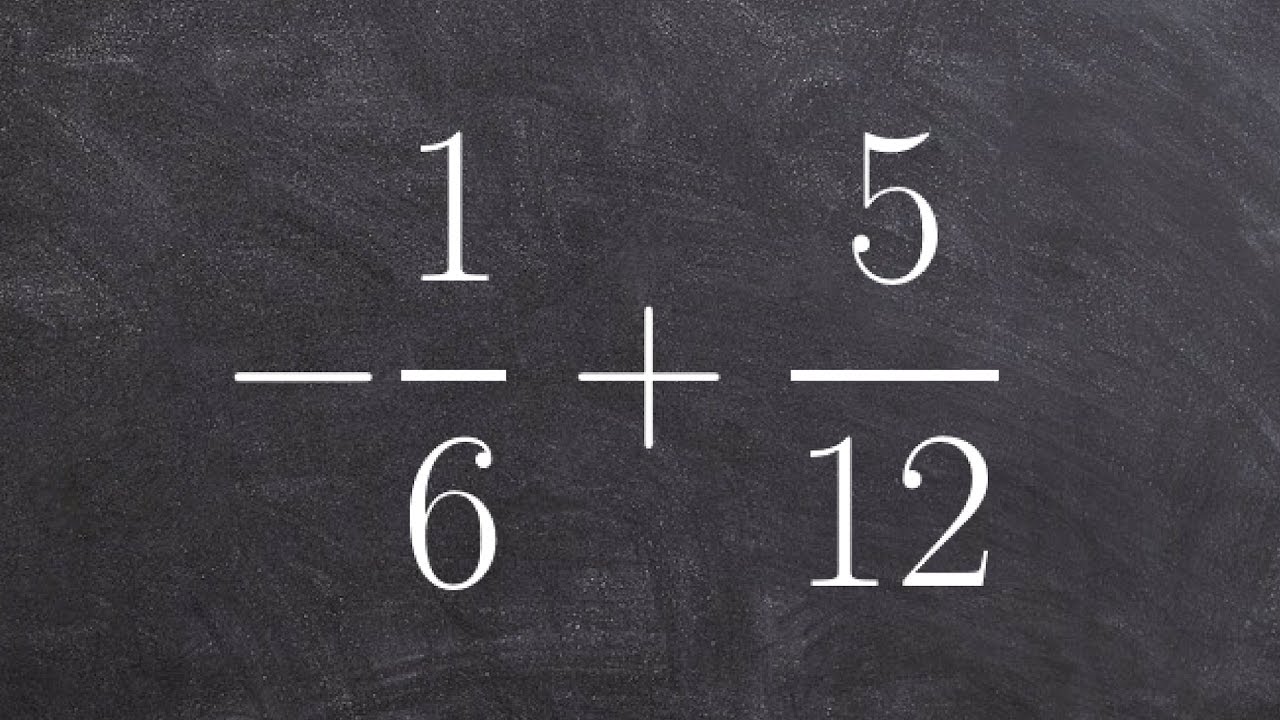 How to add a fraction to a negative fraction with unlike denominators