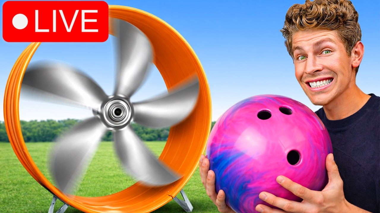 LIVE: Throwing Satisfying Things Into A Giant Fan