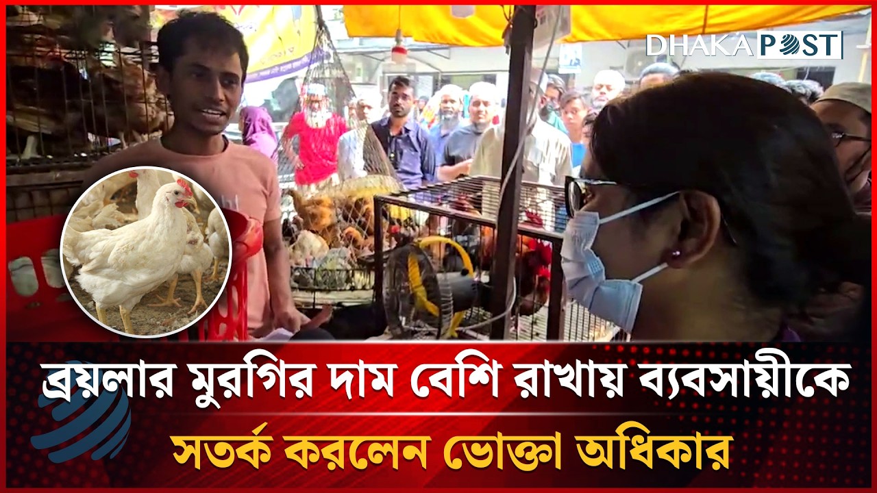 ব্রয়লার মুরগির দাম বেশি রাখায় ব্যবসায়ীকে সতর্ক করলেন ভোক্তা অধিকার | Dhakapost News