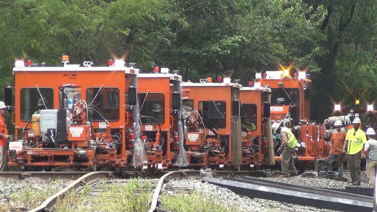 NS Track & Surface Team 2 surfacing a turnout in Harrisburg NC