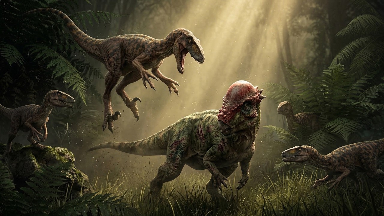 Pachy vs 4 Raptors 1v4 | The Isle Evrima Raw PvP Combat #bonkers #theisle #gaming