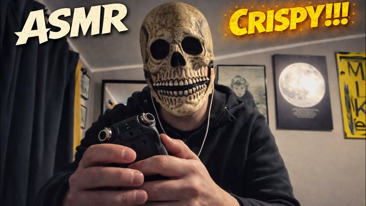 💀ASMR, 10 minute of crisp triggers on tascam (No talking)