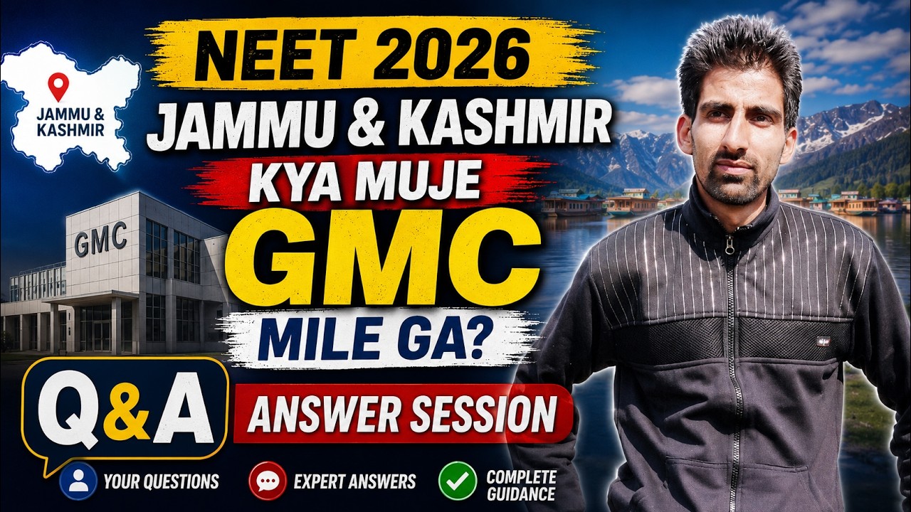 NEET 2026 I Jammu and Kashmir I Expected Safe Score I Q and A Session