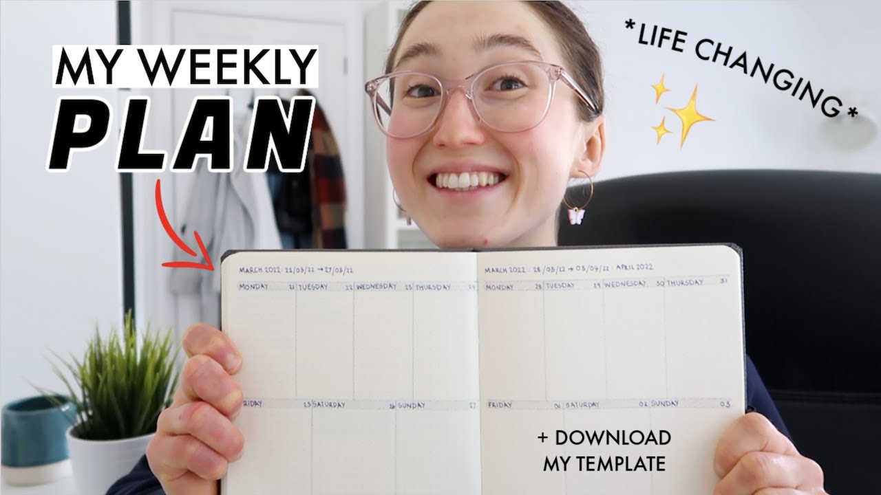 MY WEEKLY PLANNING ROUTINE EXPLAINED | Step-by-Step Journal Guide & DOWNLOADABLE TEMPLATE