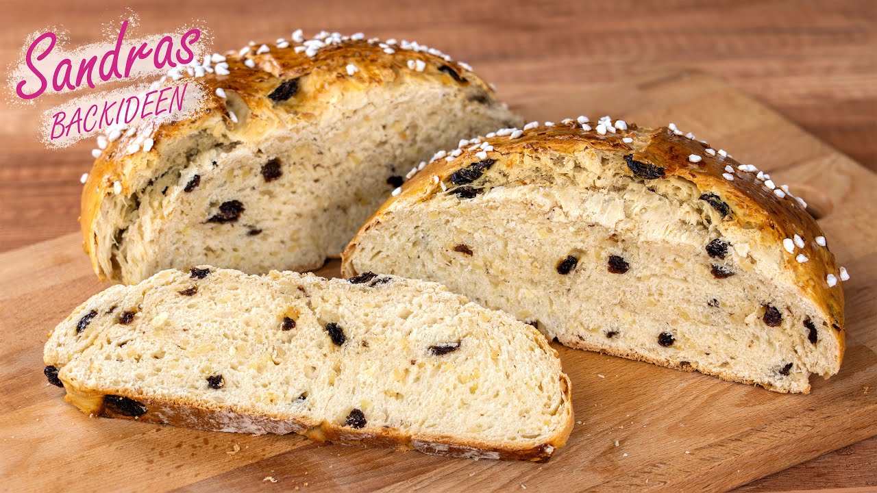 Osterbrot mit Rosinen und Mandeln | Osterrezept