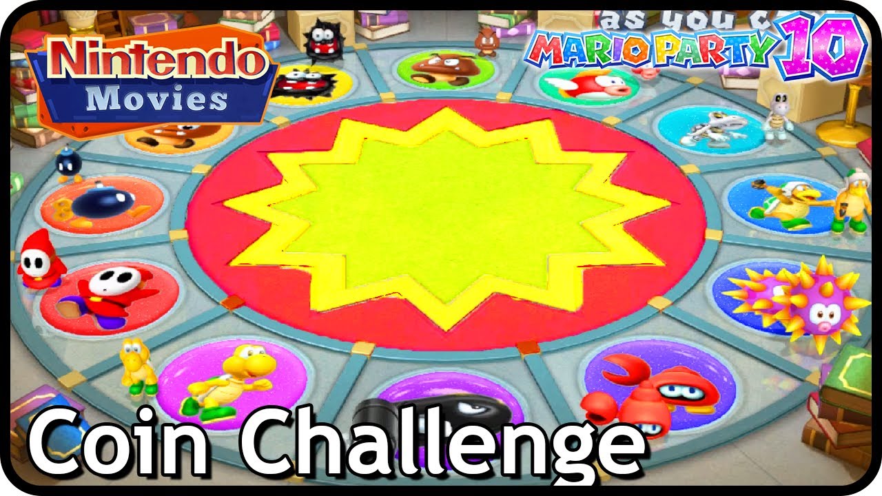 Mario Party 10 - Coin Challenge (2 Players, Master, Yoshi vs Waluigi vs Donkey Kong vs Toadette)