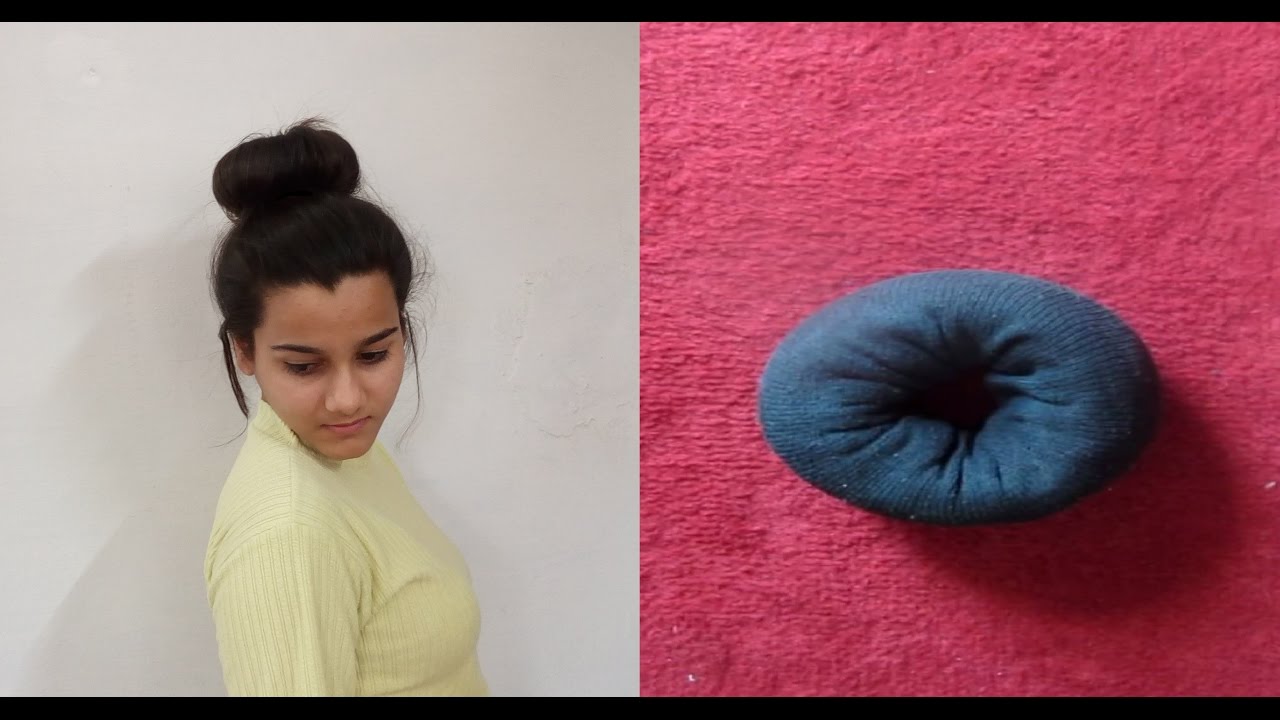 How to make a sock bun || DIY: Sock doughnut for bun || How to make Juda Bun