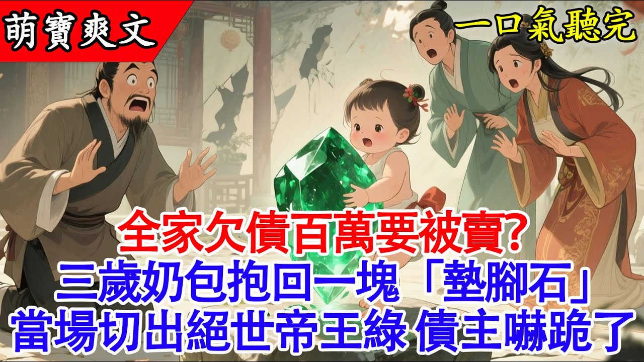【完結小說】三歲半“癡兒”被惡霸逼債！她緊抱鹹菜缸旁的黑石頭：這個亮亮！下一秒全場傻眼：竟是罕見帝王綠，價值萬兩！#有聲書 #爽文 #萌娃 #小說 #原創