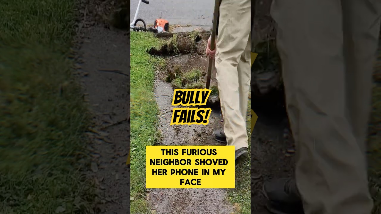Entitled Neighbor Tries To Stop FREE Lawn Care! 😡🚜 #community #lawncare #mowing #satisfying