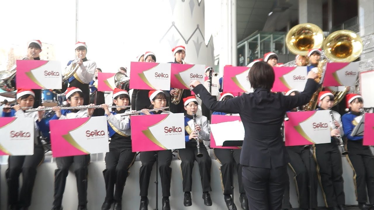 精華女子高等学校吹奏楽部 クリスマスマーケット in 光の街・博多 2018年12月24日【第１部】