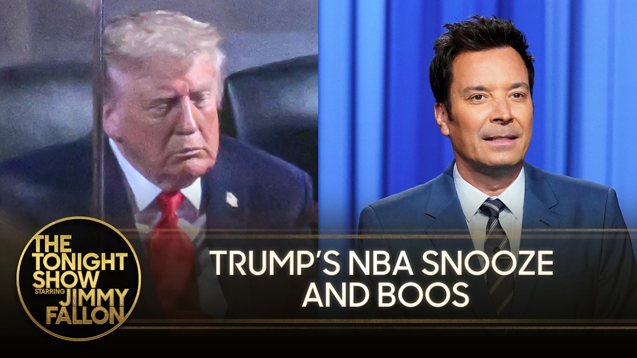 Trump Sleeps Through NBA Finals, Gets Blamed by Knicks Fans for Team&rsquo;s Loss | The Tonight Show