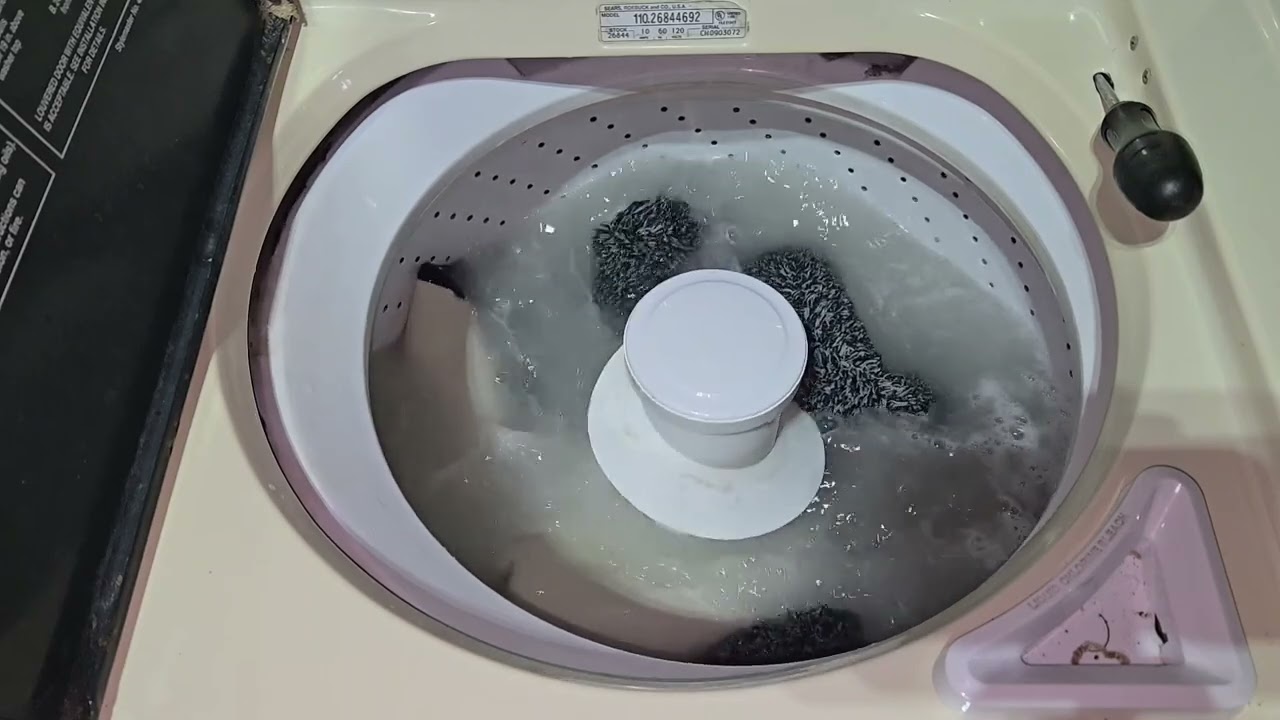 Kenmore 80 Series Washer - Washing 2 Bathroom Mats & 1 Shower Curtain On The Perm Press Cycle