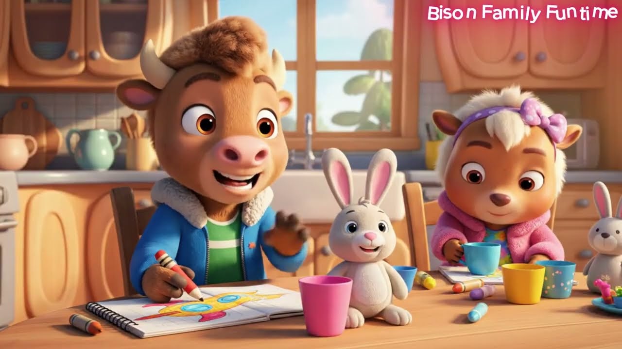 Bison Family Funtime | The Cozy Cocoa Stand ☕️💖 Cartoon Story for Kids