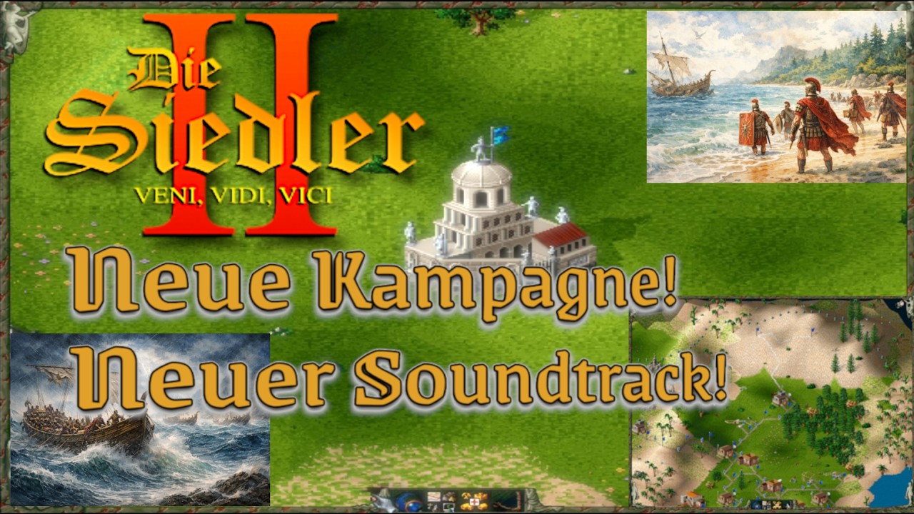 📜 Neue Siedler 2 Kampagne! + Komplett neuer Soundtrack 🔥Lets Retro! No Commentary!