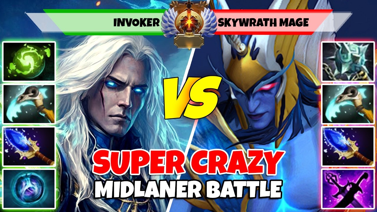 INVOKER (Мид) против SKYWRATH MAGE (Мид) - Эпическая битва игроков ранга Immortal в Dota 2 - Z Do...