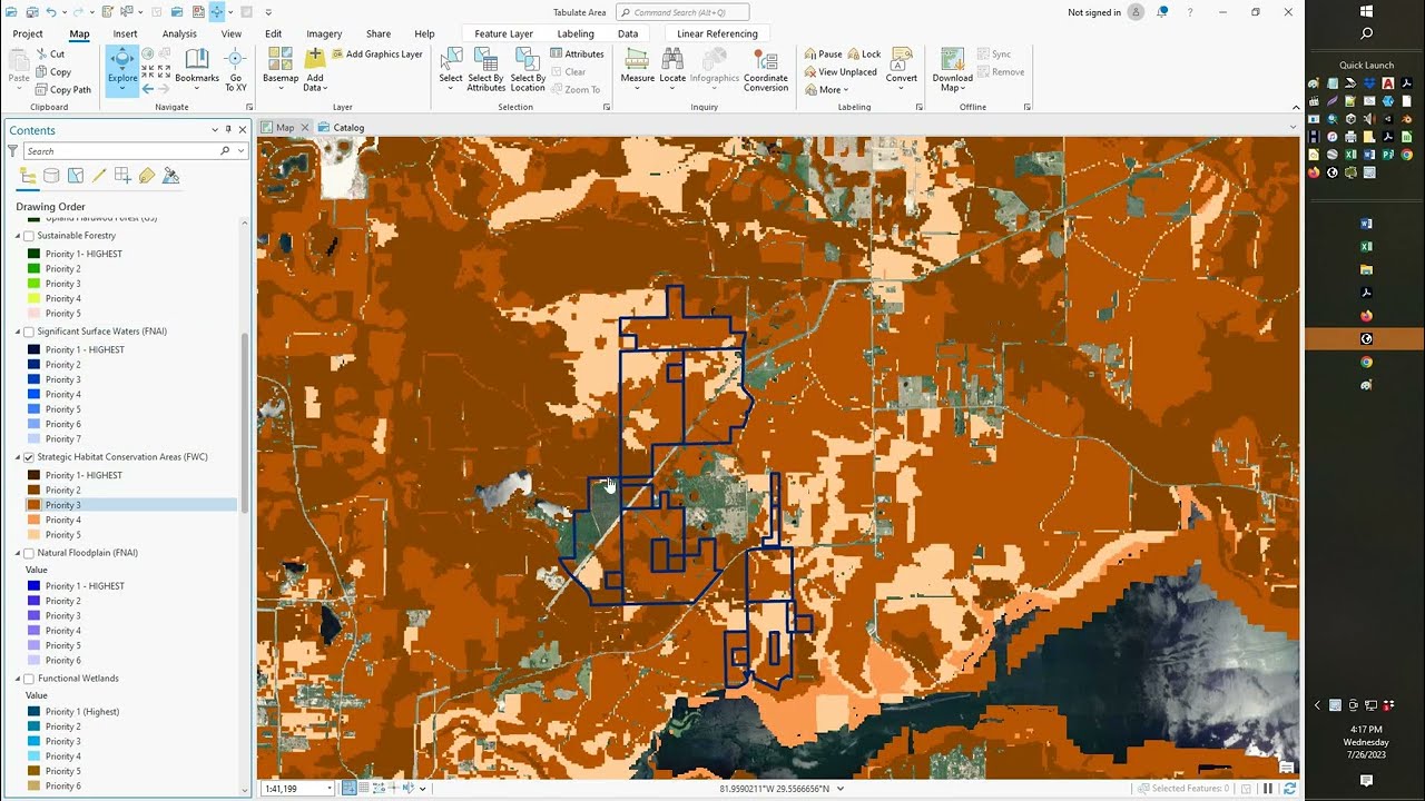 ArcGIS Pro - Calculating Priority Acreages inside a project area using Tabulate Area
