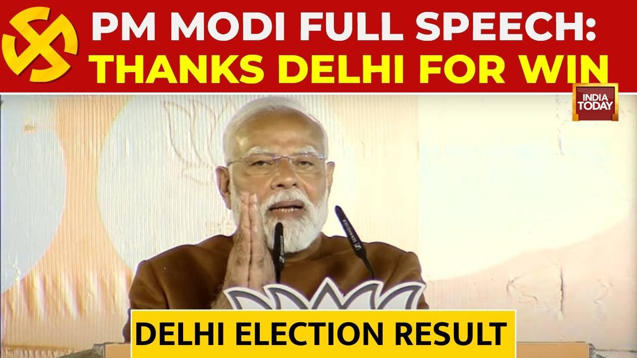 PM Narendra Modi's Full Victory Speech In Delhi BJP HQ | Delhi Election Result | PM Modi Full Speech