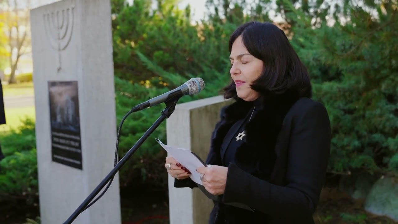 Rabbi Cantor Aviva Rasky chants El Malei Rachamim - Holocaust Memorial for Kezmarok Jews, Nov 7,2023