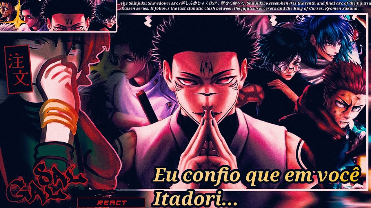 🇧🇷 Shadow Slave React ( SHINJUKU | Jujutsu Kaisen | Sukuna vs Feiticeiros | ‎‎‎‎‎⁨@AniRap )