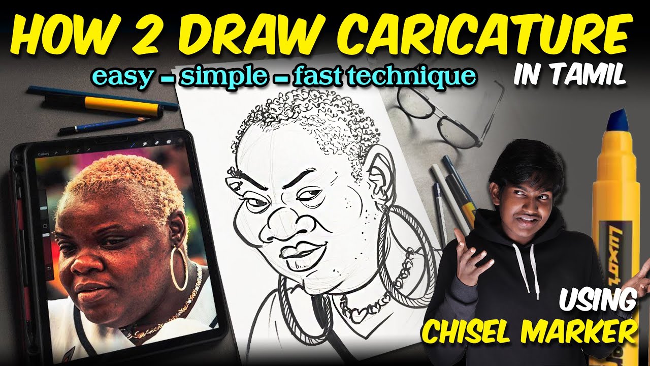 How to draw caricature for beginners  | PART -1 in tamil  #caricaturetutorial #velvom