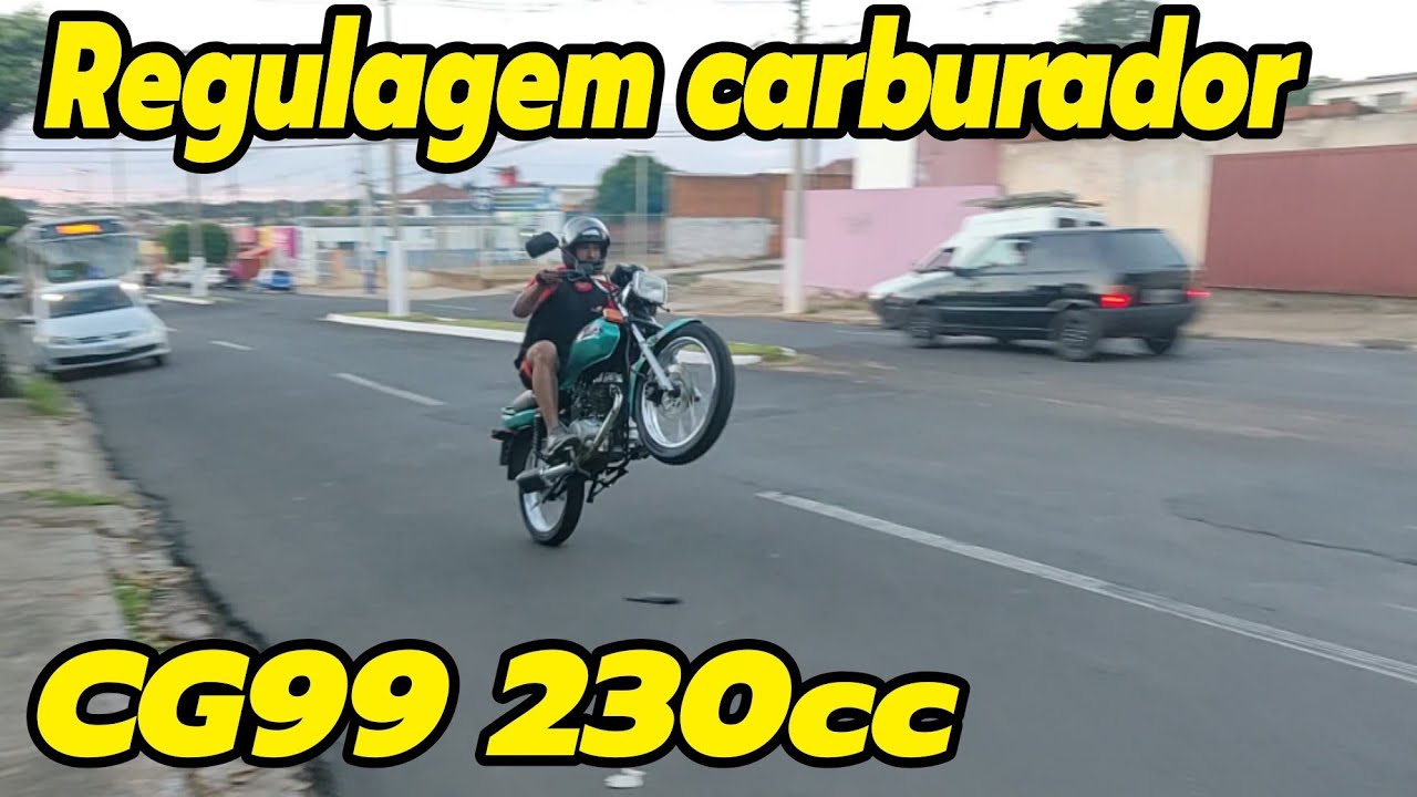 CG 99 Motor ohc 230cc regulagem carburador no álcool