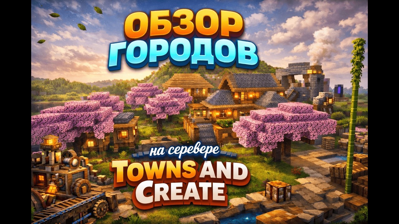 Обзор городов на сборку Towns and Create с PlayCraft