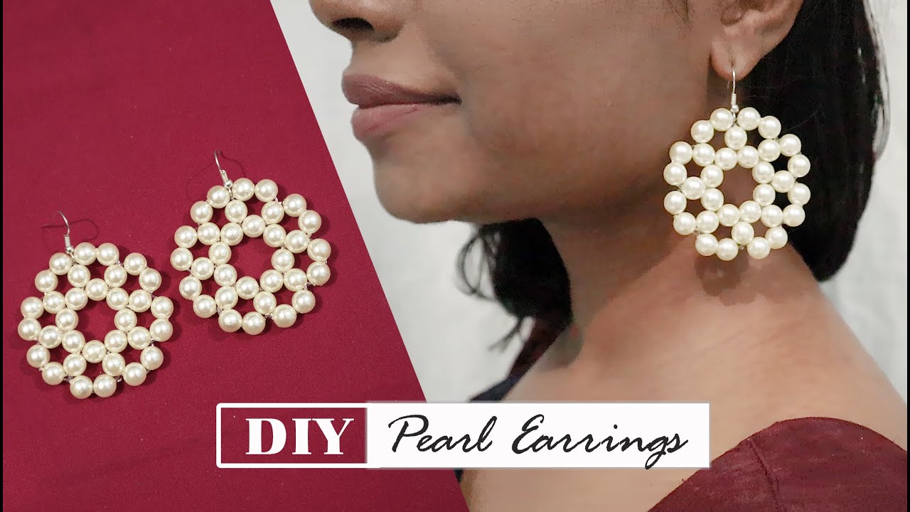 DIY Pearl Earring | How to make Pearl Earring | Beaded Earring | Pearl Jewelry