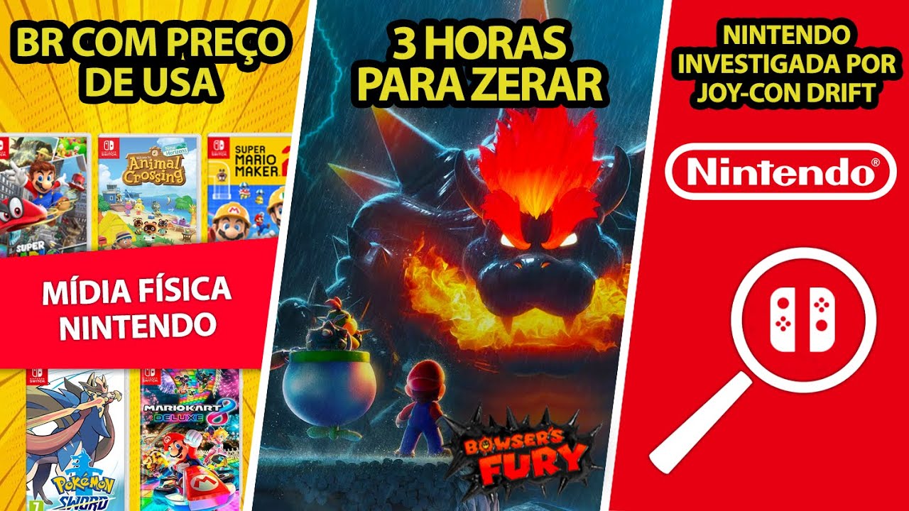 Finalmente Brasil tem M&iacute;dia f&iacute;sica Nintendo a pre&ccedil;o dos EUA ❘ Procon Europeu investiga Nintendo e +