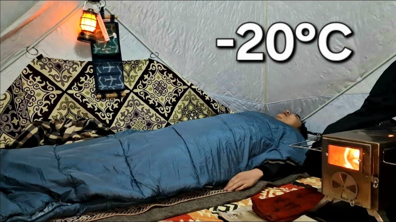 МОРОЗ - 20ºC! ПРОВАЛИЛСЯ ПОД ЛЕД! СПАСЛА ПЕЧКА С ПАЛАТКОЙ! МЕТЕЛЬ!
