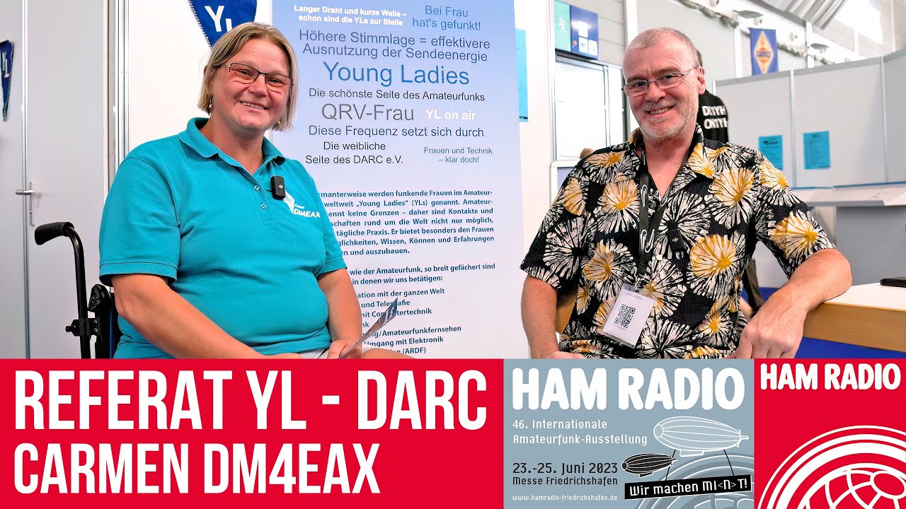 DARC Referat YL (Young Lady) Carmen DM4EAX gibt uns Einblick in das Hobby als Frau gestern & heute.