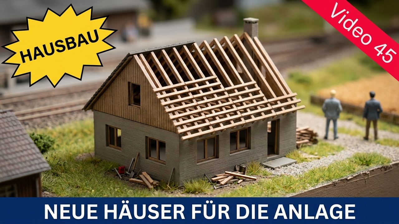 Neue Häuser für die Modellbahnanlage ! (Video 45)
