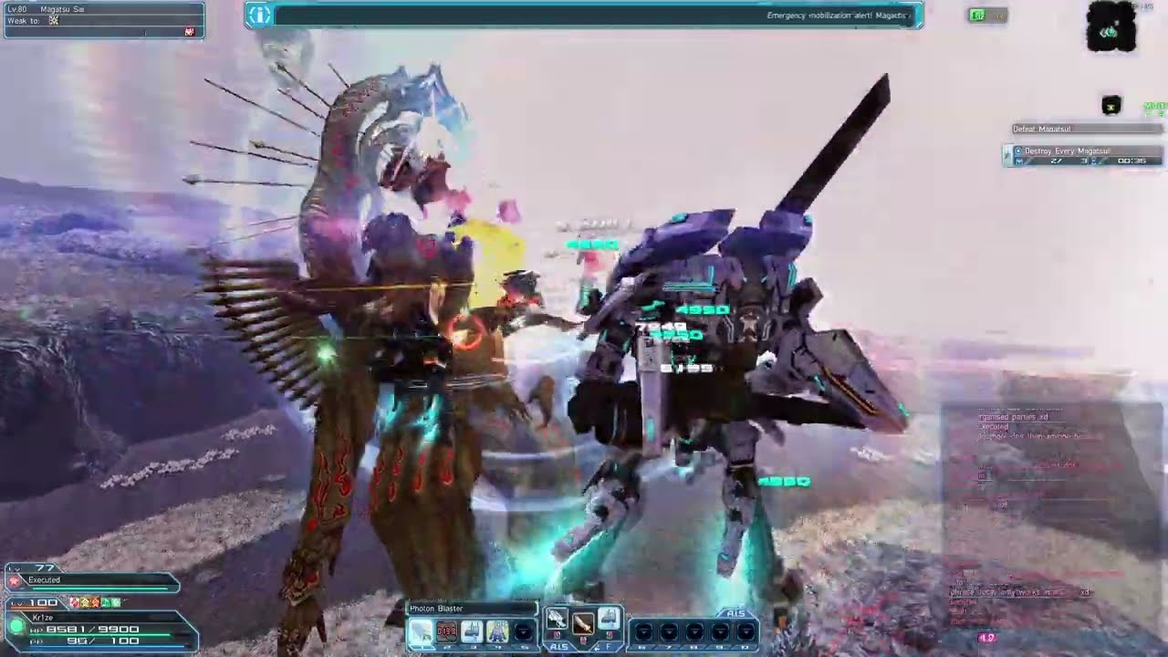 PSO2 NA - Magatsu UQ Full Run (all XH Pug clears, Rank A Calamity)