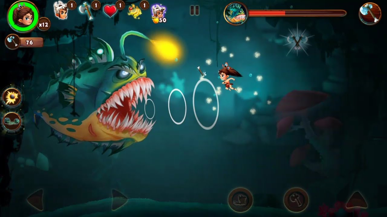 Jungle Adventures 3 - Gameplay Android - Level 3-4 Anglerfish Boss