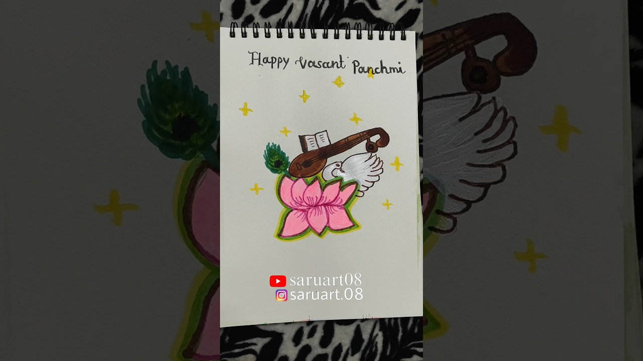 Basant Panchami Special Drawing | Maa Saraswati Painting | Happy Basant Panchami❤️