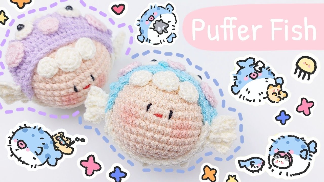 How to crochet PUFFER FISH | Crochet PUFFER FISH | Hướng dẫn móc CÁ NÓC  bằng len | Lem'n Do