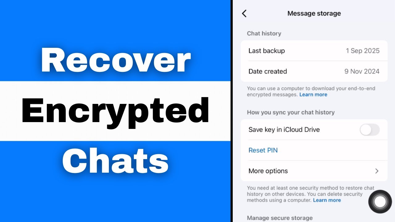 How To Recover End To End Encrypted Chats In Messenger