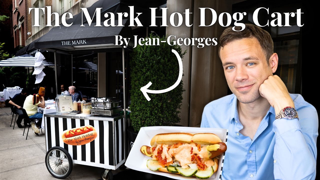Eating at the Most LUXURIOUS Hot Dog Cart in NYC. The Mark Haute Dog Cart