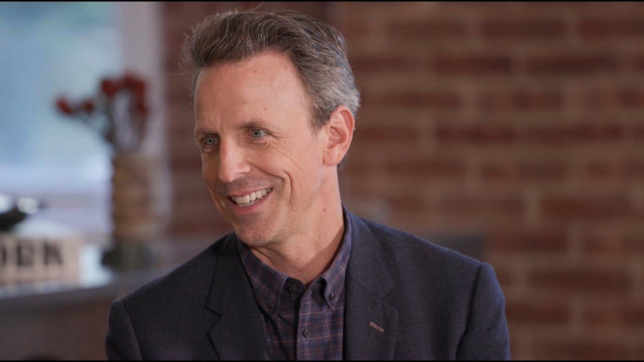 President Schill puts Seth Meyers '96 to the test