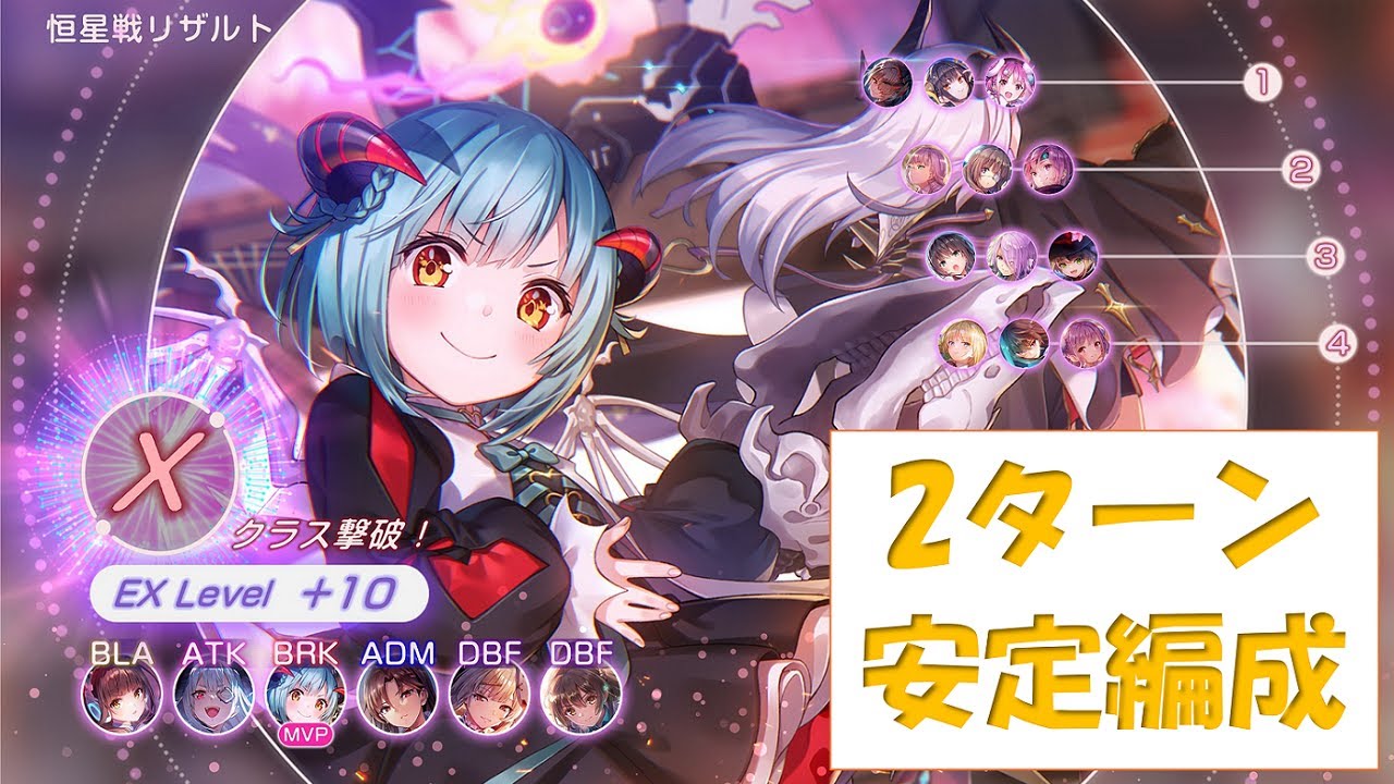 【ヘブバン】恒星掃戦線#11 虚空に佇む狂嵐 EX+10 2ターン安定編成 (貫通パ)【恒星戦】【ヘブンバーンズレッド】【Heaven Burns Red】
