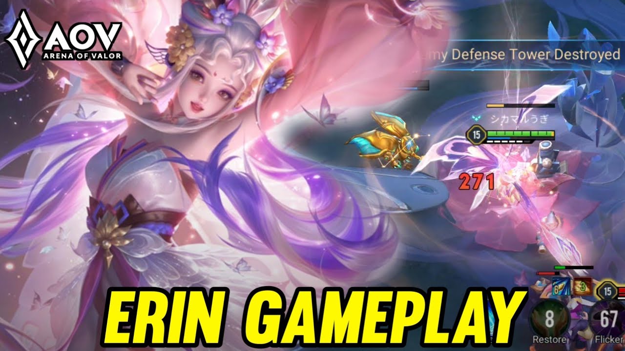 Erin Gameplay | In Abyssal Lane - Arena of valor lienquan mobile Rov