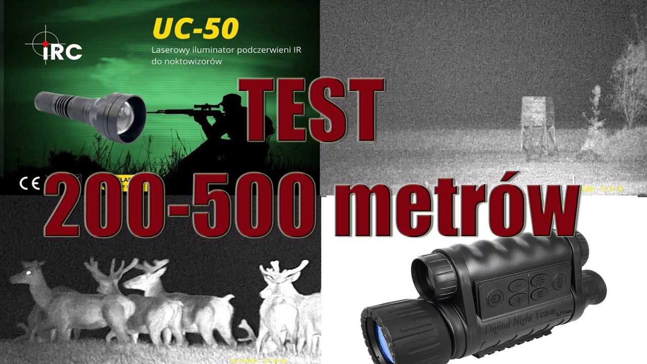 Iluminator IR 850nm UC-50 VCSEL+Night Vision WG50 Test