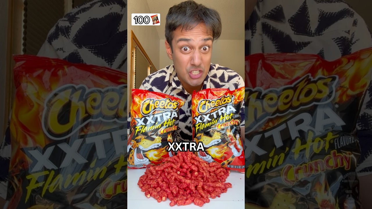 1 vs 100 Hot Cheetos XXTRA #shorts #mukbang