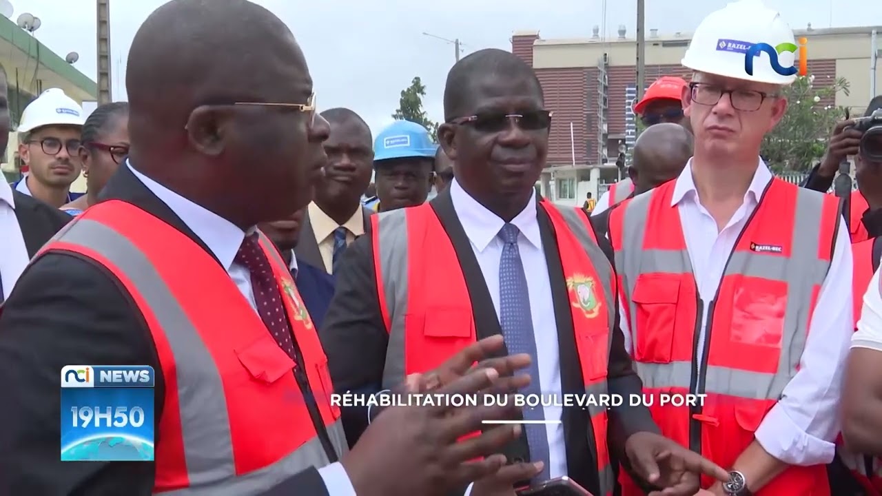 REPORTAGE NCI SUR LA VISITE DU MINISTRE AMEDE KOUAKOU SUR LE BOULEVARD PORT/VRIDI