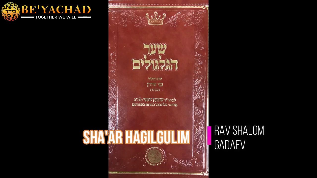 New Series Part 1 - Sha'ar Hagilgulim - Gates of Reincarnation - Rav Shalom Gadaev
