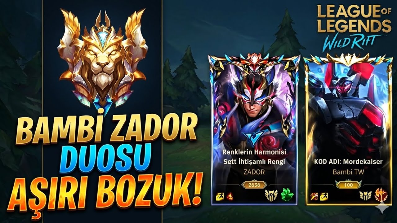 BU DUO AŞIRI BOZUK! MORDEKAISER ORMANCIYI YENMEK GER&Ccedil;EKTEN İMKANSIZ w- @zador.001 Lol Wild Rift