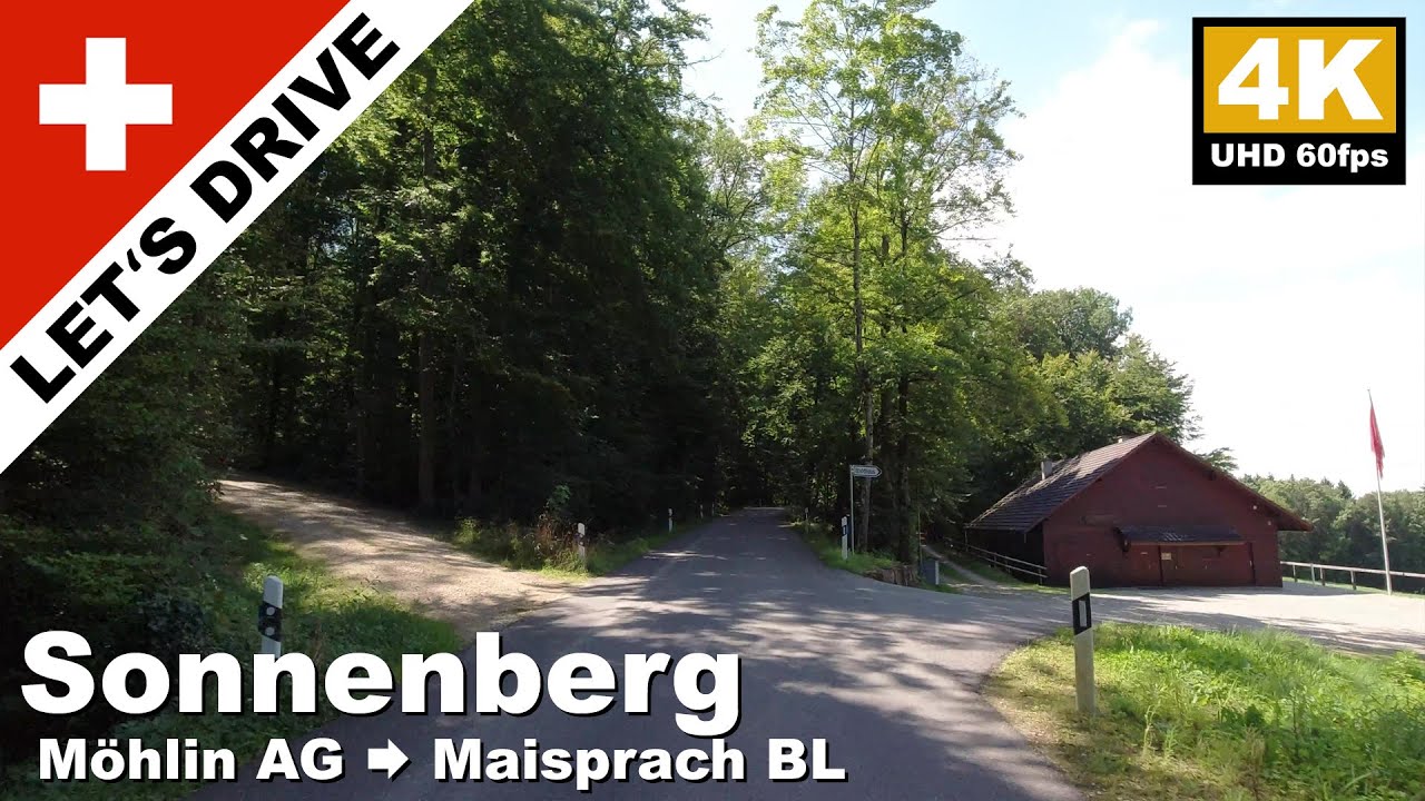 Let's Drive🚐 | Sonnenberg, Möhlin ⇨ Maisprach, Schweiz | 4K UHD 60fps